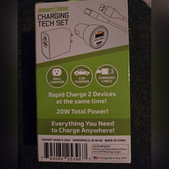 Gadget Gear Rapid Charge 2 devices at same time usb c and usb a new Hp🔥🔥 - Picture 3 of 4